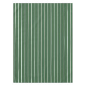 Hunter Groen en Wit Dun Horizontaal Gestreept Tafelkleed (Voorkant)