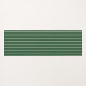 Hunter Groen en Wit Dun Horizontaal Gestreept Yogamat (Achterkant (horizontaal))