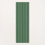 Hunter Groen en Wit Dun Horizontaal Gestreept Yogamat (Voorkant)