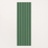 Hunter Groen en Wit Dun Horizontaal Gestreept Yogamat (Achterkant)