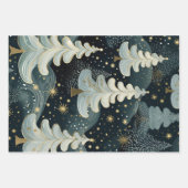 Hunter Groen Goud Geborsteld Sterren Vakantie Patr Inpakpapier Vel (Voorkant 2)