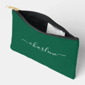 Hunter Groen Wit Elegante Naam Etui (Open)