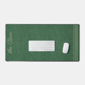 Hunter Groene Denim Print, Khaki accenten Bureaumat (Keyboard & Muis)