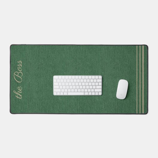 Hunter Groene Denim Print, Khaki accenten Bureaumat (Keyboard & Muis)