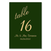 Hunter Groene en Gouden Lijstnummer Kaart (Voorkant)