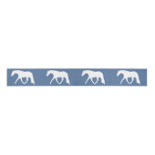 Hunter Horse Show Ribbon White Horses Grosgrain Lint (Voorkant)