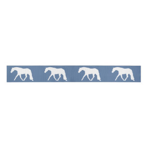 Hunter Horse Show Ribbon White Horses Grosgrain Lint