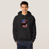 Hunter Hunt Deer Verenigde Staten Vlag Hoodie (Voorkant volledig)