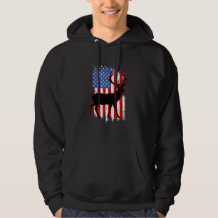 Hunter Hunt Deer Verenigde Staten Vlag Hoodie