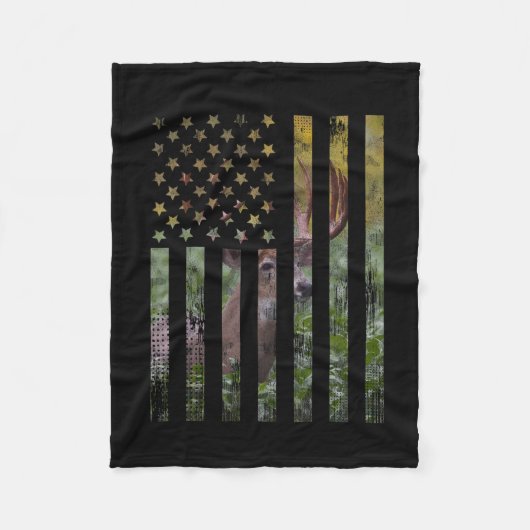 Hunter Hunting Hunt Herten Hunting Buck Elk Amerik Fleece Deken (Voorkant)