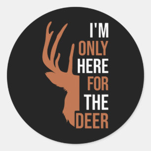 Hunter Hunting Hunt Herten Hunting Buck Elk Antler Ronde Sticker