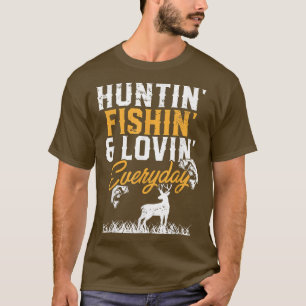 Hunter I Fisherman I Hunting Vist en houdt van evv T-shirt
