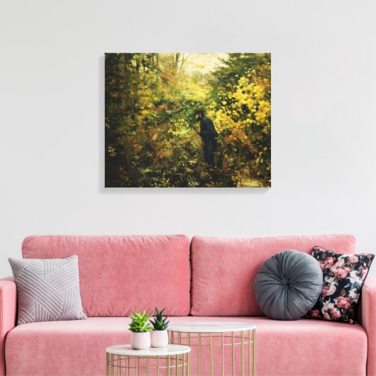 Hunter in the Forest (door H.A. Brendekilde) Canvas Afdruk (Insitu (Woonkamer))
