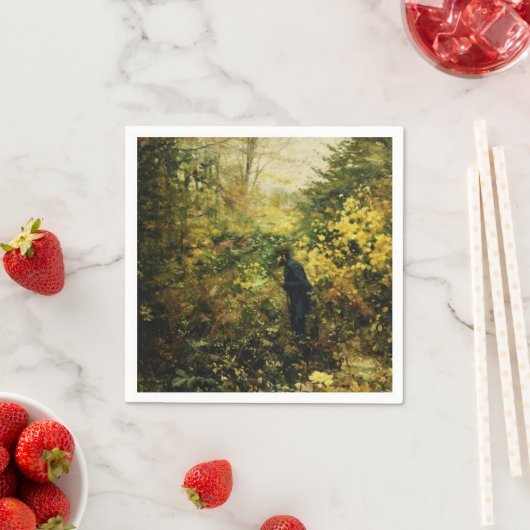 Hunter in the Forest (door H.A. Brendekilde) Servet (Insitu)