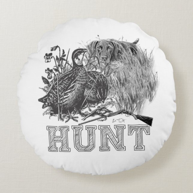 Hunter (jacht met SAP) Rond Kussen (Voorkant)