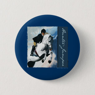 Hunter Jumper Acrylverf Ronde Button 5,7 Cm