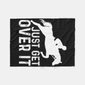 Hunter Jumper Girl Horseback Fleece Deken (Voorkant (Horizontaal))