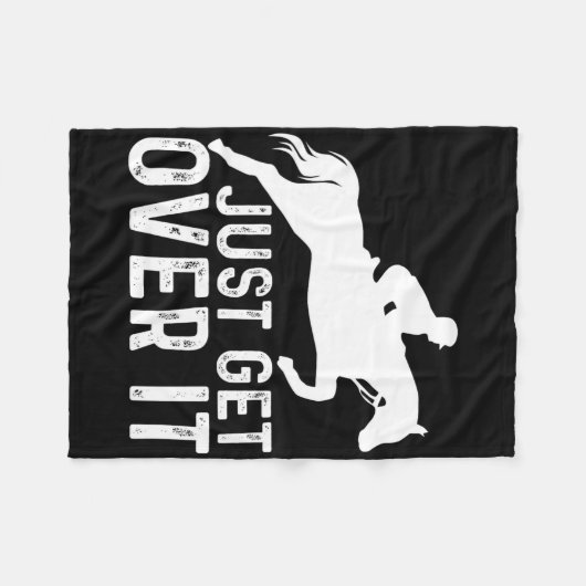 Hunter Jumper Girl Horseback Fleece Deken (Voorkant (Horizontaal))