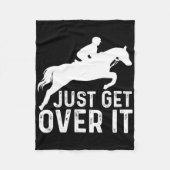 Hunter Jumper Girl Horseback Fleece Deken (Voorkant)