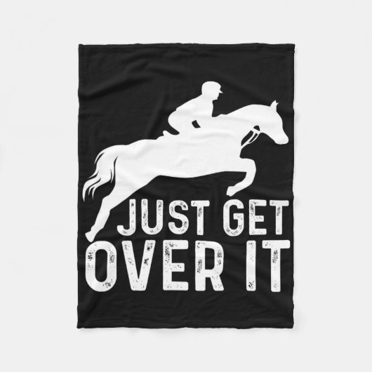 Hunter Jumper Girl Horseback Fleece Deken (Voorkant)