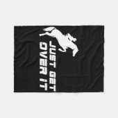 Hunter Jumper Girl Horseback Riding Fleece Deken (Voorkant (Horizontaal))