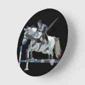 Hunter/Jumper Horse Black Wall klok (Hoek)