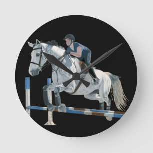 Hunter/Jumper Horse Black Wall klok