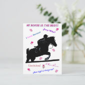 Hunter Jumper Horse Briefkaart (Staand voorkant)