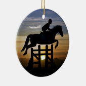 Hunter Jumper Horse en Rider Keramisch Ornament (Rechts)