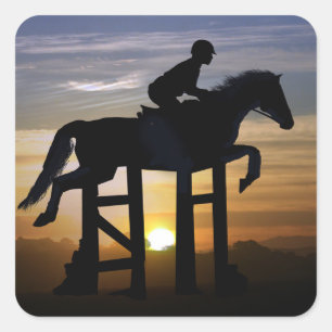 Hunter Jumper Horse en Rider Stickers