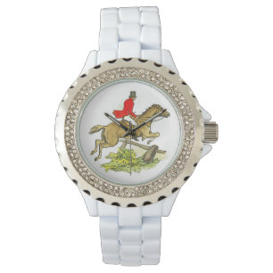 Hunter Jumper Horse Fox Hunting Trail Roman Horloge