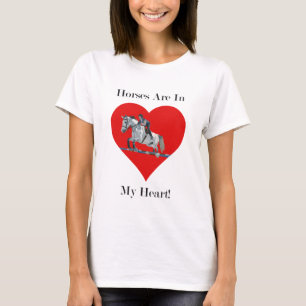 Hunter/Jumper Horse in Heart T-shirt