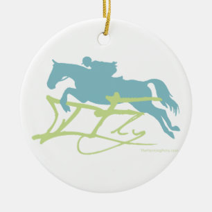 Hunter Jumper Horse Keramisch Ornament