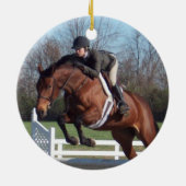 Hunter Jumper Horse Ornament (Achterkant)