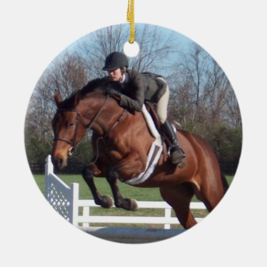 Hunter Jumper Horse Ornament (Achterkant)