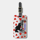  Hunter Jumper Horse & Rider Bagagelabel (Voorkant verticaal)