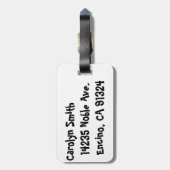  Hunter Jumper Horse & Rider Bagagelabel (Achterkant verticaal)