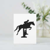 Hunter Jumper Horse & Rider Briefkaart (Staand voorkant)