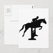 Hunter Jumper Horse & Rider Briefkaart (Voorkant / Achterkant)