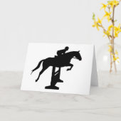 Hunter Jumper Horse & Rider Kaart (Gele Bloem)