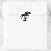 Hunter Jumper Horse & Rider Ronde Sticker (Tas)