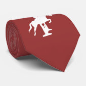 Hunter Jumper Horse & Rider (wit) Stropdas (Opgerold)