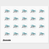 Hunter Jumper Horse Ronde Sticker (Vel)