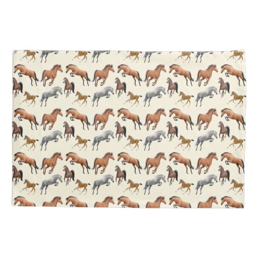 Hunter Jumper Horses Equine Pillowcase Kussensloop (Achterkant)