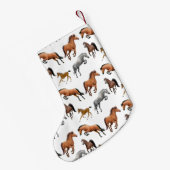 Hunter Jumper Horses Kerstmis stoppen Kleine Kerstsok (Achterkant (Hangend))