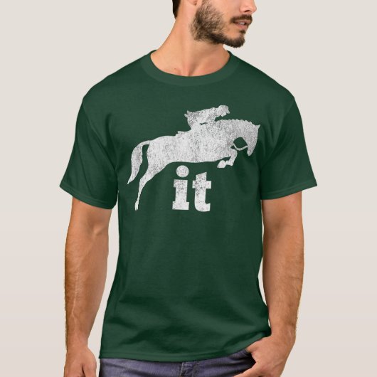 Hunter Jumper Jumping Equestrian English Horse T-shirt (Voorkant)