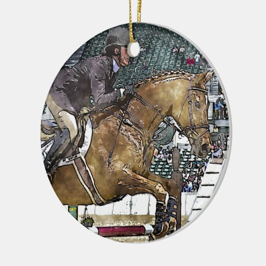 Hunter Jumper Keramisch Ornament (Links)