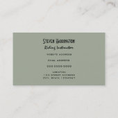 Hunter Jumper Paard en Rider Silhouet Visitekaartje (Achterkant)