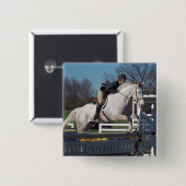 Hunter Jumper Pin Vierkante Button 5,1 Cm (Voorkant /achterkant)