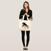  Hunter Jumper Silhouette Grote Tote Bag (Voorkant (model))